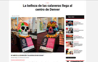 La belleza de las calaveras llega al centro de Denver